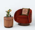 Cozy Armchair Shell Edition | Chairs by ALPAQ STUDIO. Item made of walnut with fabric works with mid century modern & contemporary style