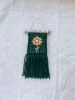 Mini Woven Wall Hanging Decor - Sunflower Embroidery | Macrame Wall Hanging in Wall Hangings by Hippie & Fringe. Item made of fiber