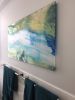 "A River Runs Through It" bathroom safe artwork graces an apartment with a modern edge | Oil And Acrylic Painting in Paintings by Carla Goldberg Studio Art. Item composed of synthetic