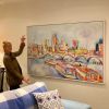 Waterloo Bridge | Oil And Acrylic Painting in Paintings by Anna-Louise Felstead. Item composed of canvas
