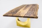 Custom Wooden Live Edge Dining Table | Tables by Tinella Collection. Item composed of walnut and metal in contemporary or country & farmhouse style