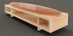 Coffee table from Vibes collection | Tables by Rougepourpre. Item made of maple wood with copper