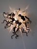 "Black & White" ~ Blown Glass Sconce | Chandeliers by White Elk's Visions in Glass - Glass Artisan, Marty White Elk Holmes & COO, o Pierce