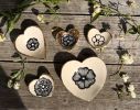 Handmade Heart-Shaped Floral Ceramic Jewelry Dish with 22K | Decorative Plate in Decorative Objects by Hsieh Clay SF. Item made of ceramic