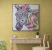 the most beautiful Zebra | Oil And Acrylic Painting in Paintings by Virginie SCHROEDER. Item composed of canvas in minimalism or contemporary style