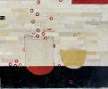 Tangerines / Acrylic, mixed Medium painting / 48"x60"x2.5" | Oil And Acrylic Painting in Paintings by Sidnea D'Amico. Item made of canvas compatible with minimalism and mid century modern style