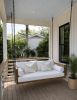 Del Mar Teak Swing Bed with Cushions | Daybed in Couches & Sofas by ModHaven. Item in mid century modern or coastal style
