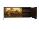 Landscape Cabinet by Morgan Clayhall Mix Media Artwork Doors | Storage by Morgan Clayhall. Item made of walnut with steel works with contemporary & country & farmhouse style