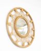 Handmade Natural Rattan Whisker Mirror Wall Decor | Decorative Objects by Amara. Item composed of fiber in boho style