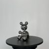 Small Stainless Steel Bear 'Lunes' | Sculptures by IRENA TONE. Item composed of steel compatible with minimalism and art deco style