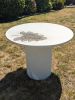 Customizable Concrete Round Pillar Dining Tables | Tables by Holmes Wilson Furniture. Item made of cement