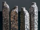 White Stone Set Vase - Block Series in Bio Concrete | Vases & Vessels by Donatas Žukauskas. Item composed of cement and paper in minimalism or contemporary style