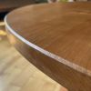 Solid Hardwood Circle Coffee Table - in American Cherry | Tables by Sterling Woodcrafts. Item made of wood works with contemporary & japandi style