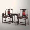 Legacy Imperial South Official's Armchair Trio Set With Burl | Chairs by Dynasty Artisan. Item composed of wood compatible with contemporary and eclectic & maximalism style