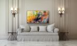 Falling 🔴 | Oil And Acrylic Painting in Paintings by Darlene Watson Abstract Artist. Item composed of canvas and paper