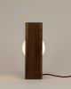 Minimalist Table Lamp - Gemma Sphere | Lamps by La Loupe. Item composed of walnut and brass in minimalism or contemporary style