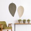 Set of Leaves sculptures- Designer's favourite | Macrame Wall Hanging in Wall Hangings by YASHI DESIGNS. Item made of cotton compatible with mid century modern and contemporary style