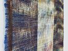 Indigo Silk Stripe | Tapestry in Wall Hangings by Jessie Bloom Studio. Item compatible with boho and japandi style