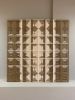 Grid - Beige and Creme | Tapestry in Wall Hangings by Fault Lines by Matthias de Vogel. Item made of fabric