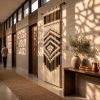 Oversized Macrame Wall Art | Luxury Hotel Lobby & Home Decor | Macrame Wall Hanging in Wall Hangings by Sarmal Design. Item composed of cotton and metal in boho or japandi style