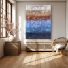 'Moss + Mist' - Highly Textured Abstract Artwork | Paintings by Christina Twomey Art + Design. Item made of canvas compatible with minimalism and contemporary style