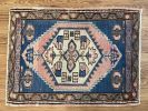 Vintage Turkish Rug Doormat | Small Rug in Rugs by Wool and Rug. Item composed of wool in boho or country & farmhouse style