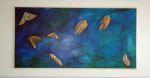 Sky and Water with Fallen Leaves | Paintings by LNozickArt/Design | Arte Hotel Perugia in Perugia