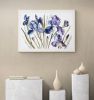 Irises : Original Watercolor Painting | Paintings by Elizabeth Beckerlily bouquet. Item composed of paper compatible with boho and minimalism style