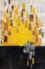Color Field II Yellow | Collage in Paintings by Glen Gauthier. Item composed of canvas & paper compatible with mid century modern and contemporary style