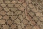 Vintage Distressed Runner Rug, Beige-Brown Geometric Pattern | Area Rug in Rugs by Rug and Kilim