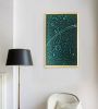 Gold Framed Green Chalk Board Wall Art | Oil And Acrylic Painting in Paintings by NAMYOONSOOART. Item composed of synthetic