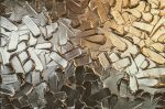 Texture Painting Abstract Gold Metallic Wall Art | Mixed Media in Paintings by Amber Lamoreaux Art. Item made of canvas compatible with minimalism and contemporary style