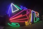 Interactive Neon Mural #3 | Street Murals by Spidertag. Item composed of synthetic
