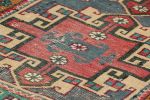 Vintage Oushak Rug with Polychromatic Geometric Medallions | Area Rug in Rugs by Rug and Kilim