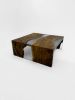 Gray Resin Coffee Table - Epoxy Custom Coffee Table | Tables by Tinella Wood. Item composed of walnut in minimalism or contemporary style