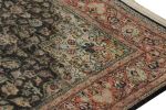 Antique Persian Qum Rug in Brown with Florals and Medallions | Area Rug in Rugs by Rug and Kilim