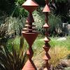 Terra Cotta Cone Sculpture | Landscape Ornament in Plants & Landscape by Zuzana Licko. Item made of ceramic works with minimalism & mid century modern style