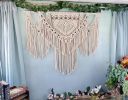 Macrame Wall Hanging With Heart | Wall Hangings by Desert Indulgence. Item composed of cotton and fiber in boho style