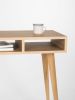 Entryway table, hallway table, small desk, with open shelf | Tables by Mo Woodwork. Item composed of oak wood in minimalism or mid century modern style