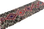 Vintage Moroccan Runner with Polychromatic Diamond Medallion | Area Rug in Rugs by Rug and Kilim