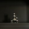 Tiny Stainless Steel Bear 'Tony' | Sculptures by IRENA TONE. Item composed of steel in minimalism or art deco style