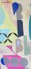 Pool Party | Mixed Media in Paintings by Paula Saslow, Copper Rose Art. Item made of wood