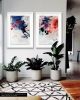 Watercolor Abstract Botanical—Bluet Two | Watercolor Painting in Paintings by Marta Spendowska. Item composed of paper in minimalism or contemporary style