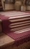 Handwoven Woolen Maroon Runner Rug | Rugs by Evergreen Carpets. Item made of wool works with boho & minimalism style