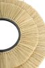 Handmade 30" Round Rattan Decorative Accent Hanging Mirror | Decorative Objects by Amara. Item made of fiber compatible with boho and contemporary style