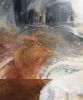 Moody abstract art with rich amber, brown, white, rust, gray | Oil And Acrylic Painting in Paintings by Lynette Melnyk. Item composed of canvas