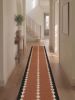 Handwoven Woolen Terracotta Runner Rug | Rugs by Evergreen Carpets. Item composed of wool in boho or minimalism style