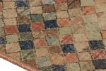 Vintage Distressed Runner Rug, Polychromatic Geometric | Area Rug in Rugs by Rug and Kilim