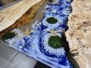 Custom Order Epoxy Resin Table, Table Top, Live Edge Table | Dining Table in Tables by LuxuryEpoxyFurniture. Item made of walnut & metal compatible with contemporary and country & farmhouse style