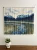 Mount Timpanogos Fiber Art Tapestry | Sleeping Princess Utah | Wall Hangings by Wallflowers Hanging Art. Item made of oak wood with wool works with boho & mid century modern style
